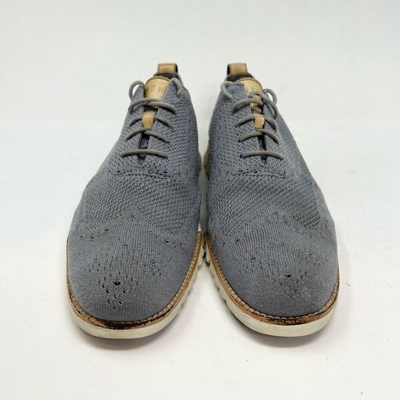 Cole Haan Oxfords Mens 10 Ironstone Gray Zerogrand Stitchlite Wingtip Lace-Up - Picture 4 of 9